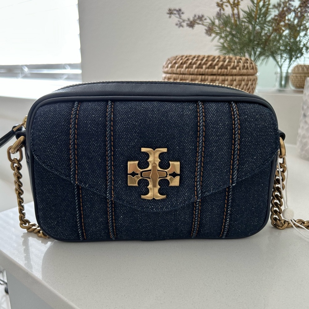 Tory Burch Kira Denim Mini Camera Bag NWT